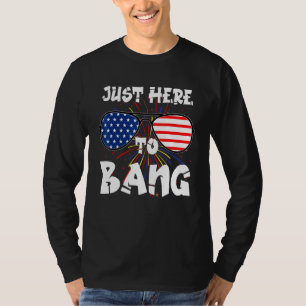 Nur hier, um die US-Flagge Sonnenbrille Bang Feuer T-Shirt