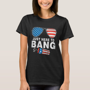 Nur hier, um Feuerwerk 4. Juli zu knallen Jungs Ki T-Shirt