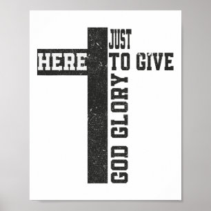 Nur hier, um Gott Glanz Niedlichen lustigen Hallow Poster