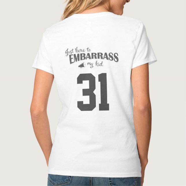 Nur hier, um mein Kind zu umarmen T-Shirt (Rückseite)
