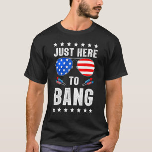 Nur hier, um uns Flaggen-Brille 4. Juli Amer T-Shirt