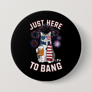 Nur hier, um USA-Flagge-Bier-Katzenliebhaber am 4. Button