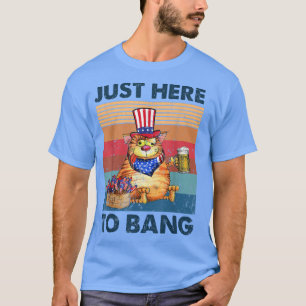 Nur hier, um zu knall Funny Cat American Beer Love T-Shirt
