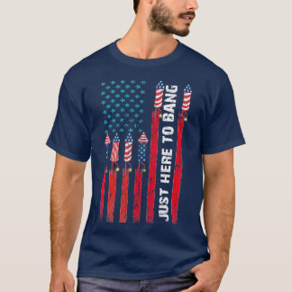 Nur hier zu Bang American Flag Feuerwerk Funny 4t T-Shirt
