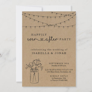 Nur Hochzeitsempfang Rustic Mason Jar Einladung