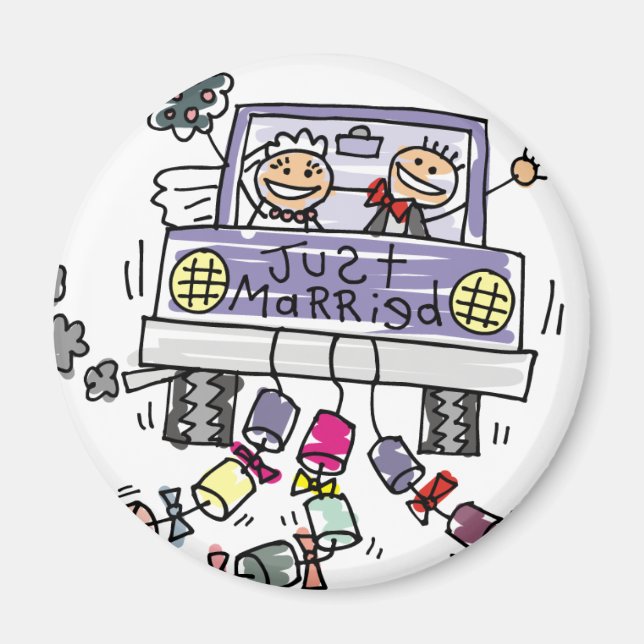 Nur Hochzeitsfeier mit Verheiratung Magnet (Vorne)