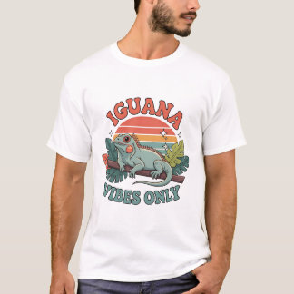 Nur Iguana Vibes Süßer Retro-Iguana Reptilienliebh T-Shirt