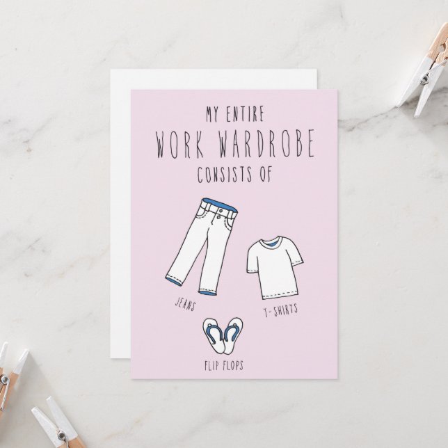 Nur im Silicon Valley Grußkarte: Wardrobe Karte (Vorderseite/Rückseite Beispiel)
