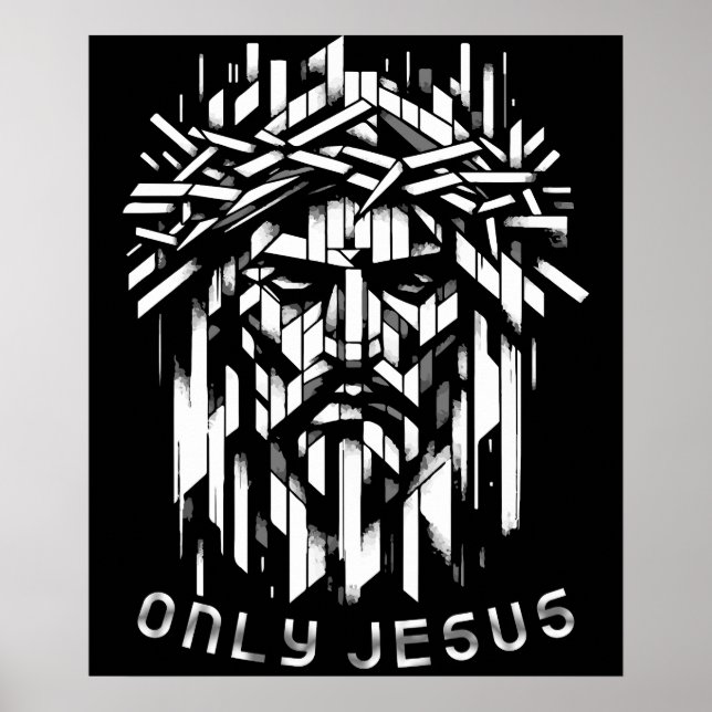 Nur Jesus - Abstrakte Geometrie Poster (Vorne)