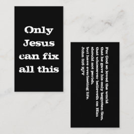 Nur Jesus kann all diese Christliche Rufkarte repa Visitenkarte