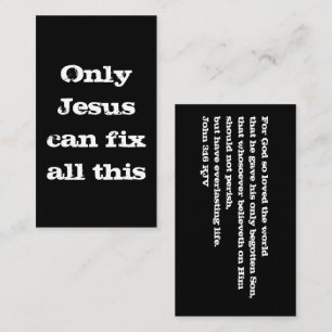 Nur Jesus kann all diese Christliche Rufkarte repa Visitenkarte
