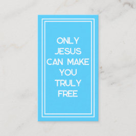 Nur Jesus kann Ihnen Christliche Freiheit geben Visitenkarte