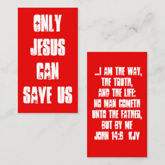 Nur Jesus kann uns Evangeliumsbotschaft Gerettet h Visitenkarte