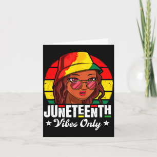Nur Juneteenth-Stimmung afroamerikanischer Frauen Karte