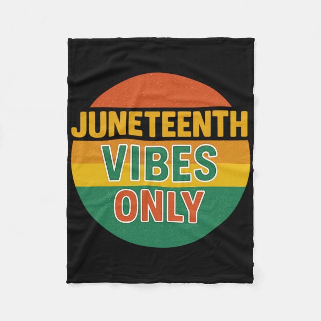 Nur Juneteenth Stimmung Schwarze Geschichte 19. Ju Fleecedecke (Vorderseite)