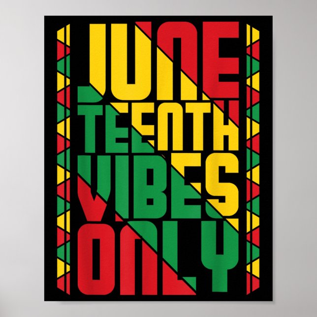 Nur Juneteenth-Stimmung Schwarzer Stolz Melanin-Fe Poster (Vorne)