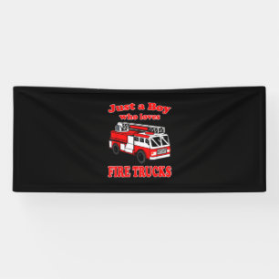 Nur Junge, der Lieben Feuerwehrwagen & Kleinkind F Banner