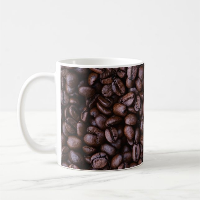 Nur Kaffeebohnen Kaffeetasse (Links)