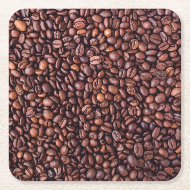 Nur Kaffeebohnen Rechteckiger Pappuntersetzer (Vorderseite)