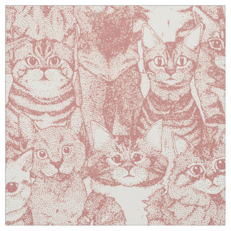 nur Kätzchen Rose pink Stoff