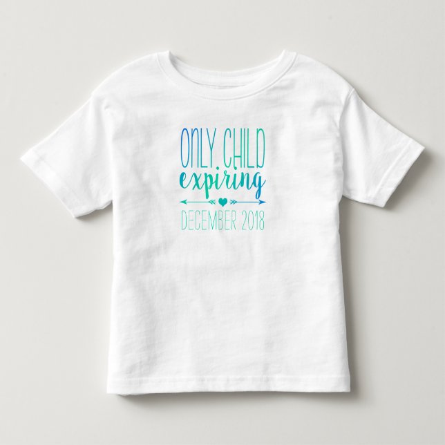 Nur Kind auslaufen - Türkis Ombre Kleinkind T-shirt (Vorderseite)