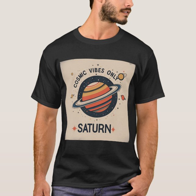 Nur kosmische Stäbe: Saturn T-Shirt (Vorderseite)