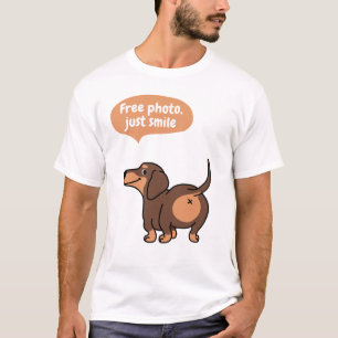 nur lächeln, gratis Foto T-Shirt