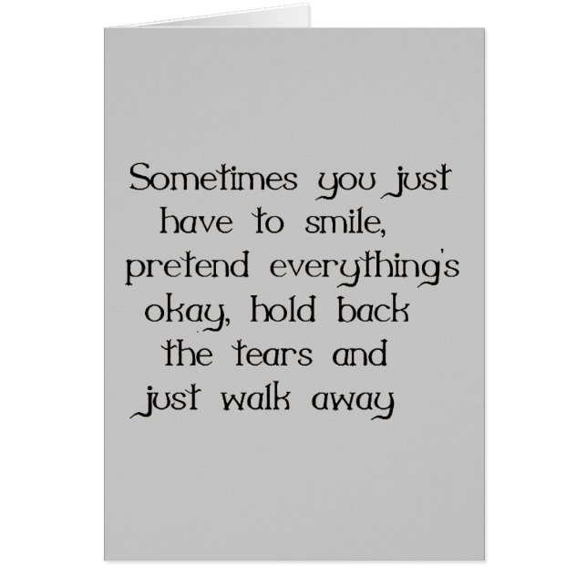 NUR LÄCHELN UND WANDERN ENTSCHEIDEND. (Vorne)