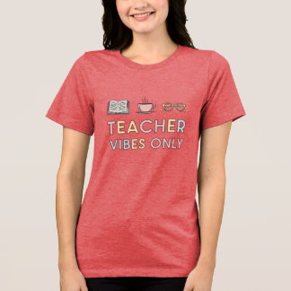 Nur Lehrer Vibes – Minimalistisches Zurück zur Sch Tri-Blend Shirt