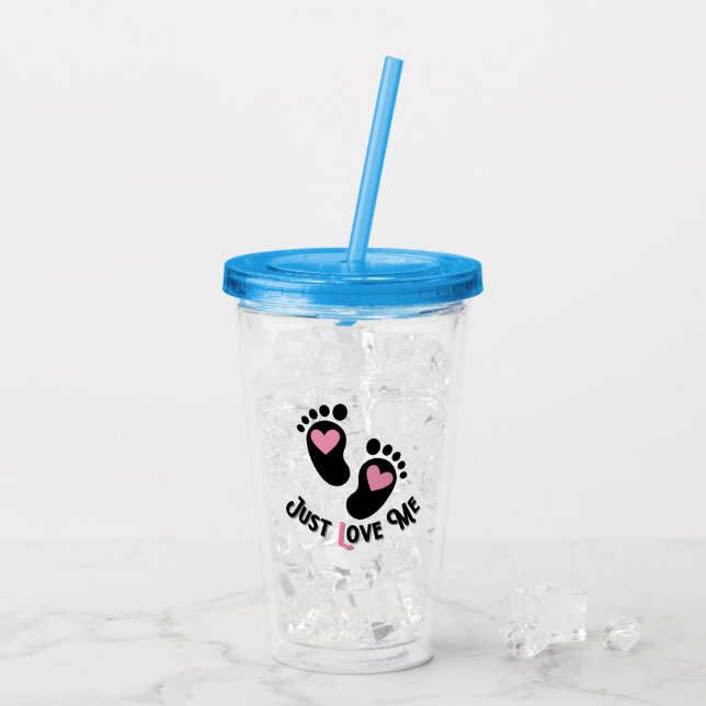 Nur Liebe. Acryltrinkbecher (Rückseite Ice)