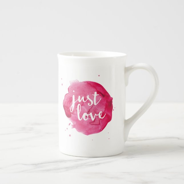 Nur Liebe Aquarell Fine Knochen China Tasse (Rechts)