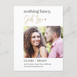 Nur Liebe EDITABLE FARBE Save the Date Postkarte