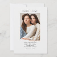 Nur Liebe Foto Hochzeit Einladung