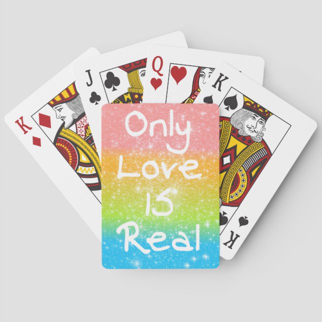 Nur Liebe ist real Spielkarten (Rückseite)