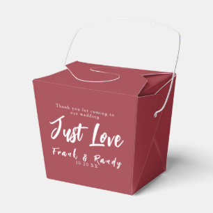 Nur Liebe Moderne Minimalistische Vintage Rote Hoc Geschenkschachtel