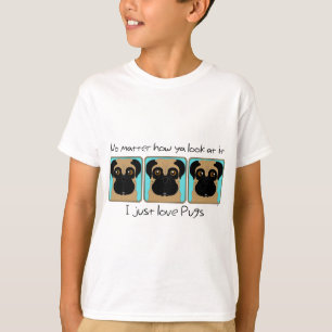Nur Liebe Möpsen Zitat und lustige Möpsen schauen  T-Shirt