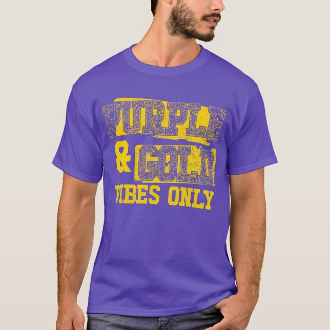 Nur lila und Gold Vibes Sportteam Männer T-Shirt (Vorderseite)