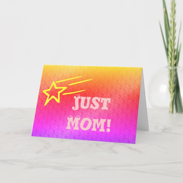 Nur Mama Superstar Orange & Pink Star meines Leben Karte (Vorderseite)
