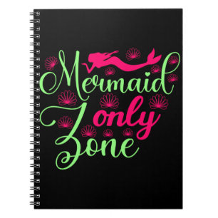 Nur Meerjungfrau-Zone in Hot Pink und Neon Green Notizblock