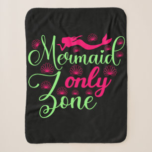 Nur Meerjungfrau-Zone in Hot Pink und Neon Green Sherpadecke
