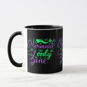 Nur Meerjungfrau Zone in Neon Green und Lila Tasse