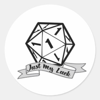 Nur mein Glück d20 Aufkleber