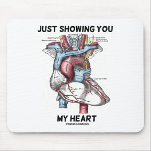 Nur mein Herz zeigen (anatomisches Herz) Mousepad