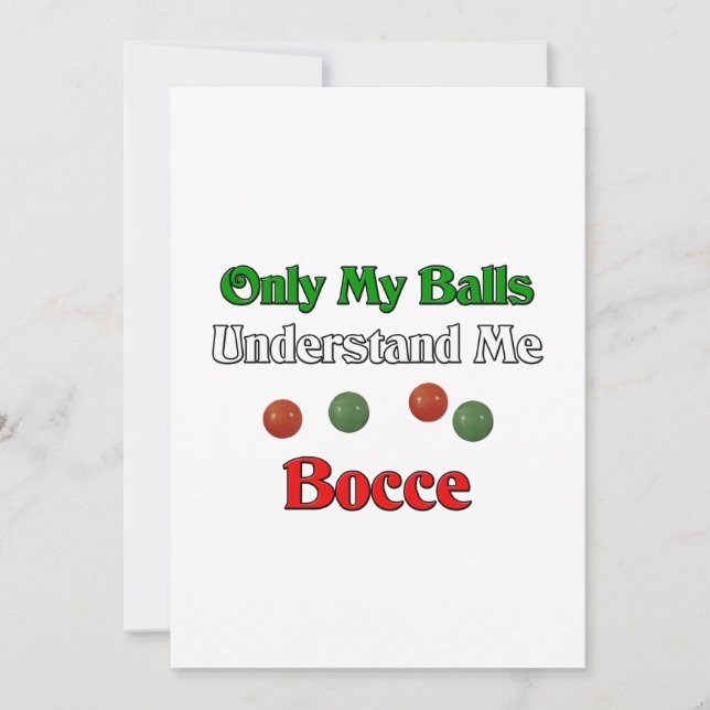 Nur meine Balls verstehen mich. Bocce. (Vorderseite)