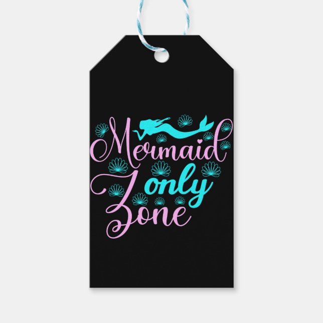 Nur Mermaid-Zone Geschenkanhänger (Vorderseite)