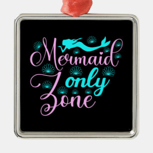 Nur Mermaid-Zone Ornament Aus Metall