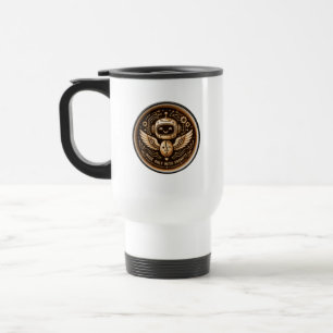 Nur mit Aufforderungen gemacht Lustiger AI-Kaffee- Reisebecher