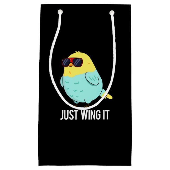Nur mit dem Gewitter Bird Pun Dark BG Kleine Geschenktüte (Vorderseite)