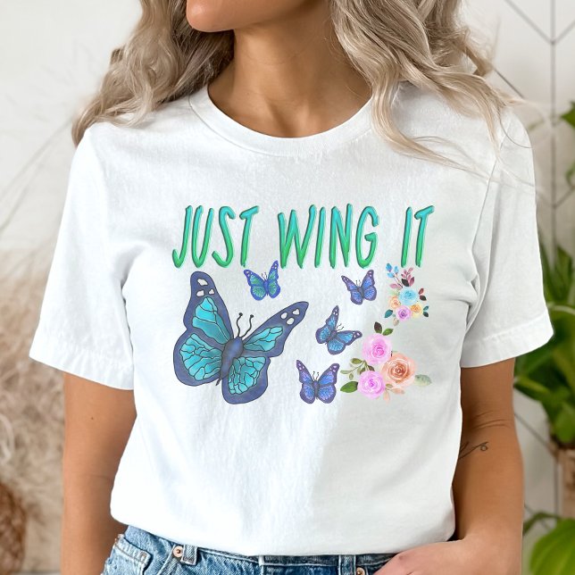Nur mit dem Wucken, Motivation Butterfly T-Shirt (Von Creator hochgeladen)