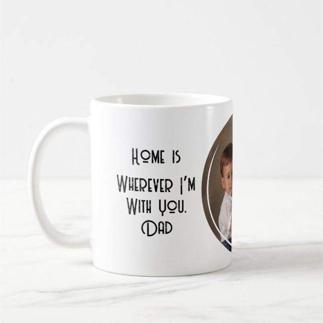 Nur mit Ihnen ist Zuhause I Custom Foto Kaffeetasse (Links)